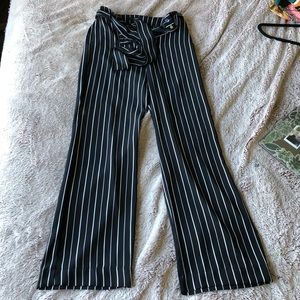 Striped Straight Leg Dress Pants
